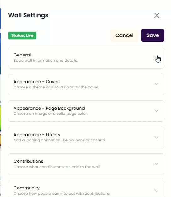Moderation & Admin Controls on a VibeWall demo preview