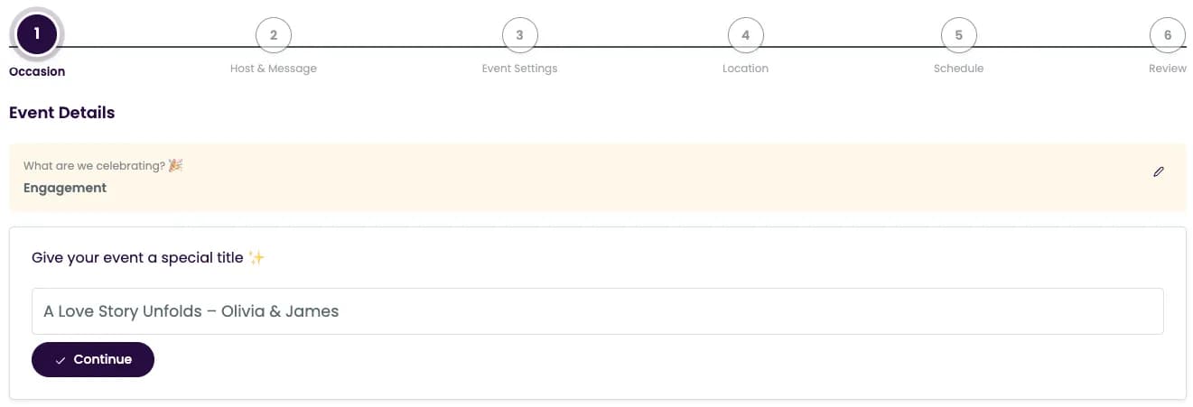 Set Up Your Engagement Event