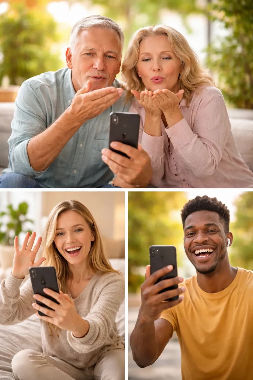 Guest recording a video wish on their phone